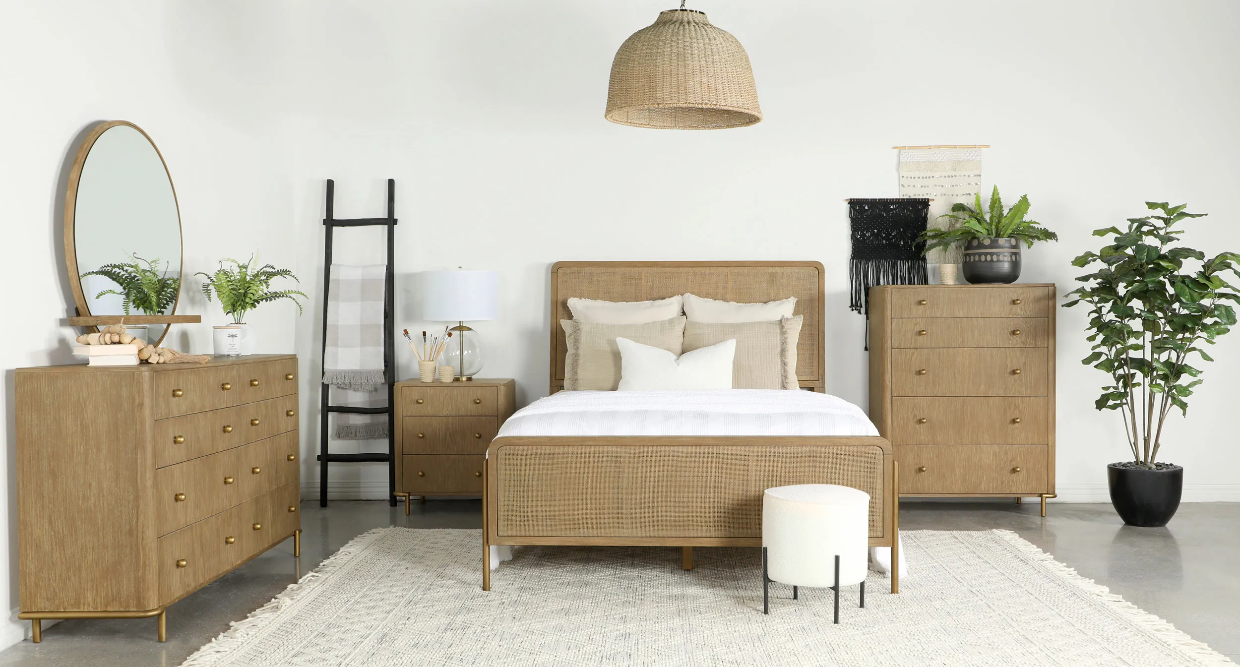 Natural wood bedroom furniture collection