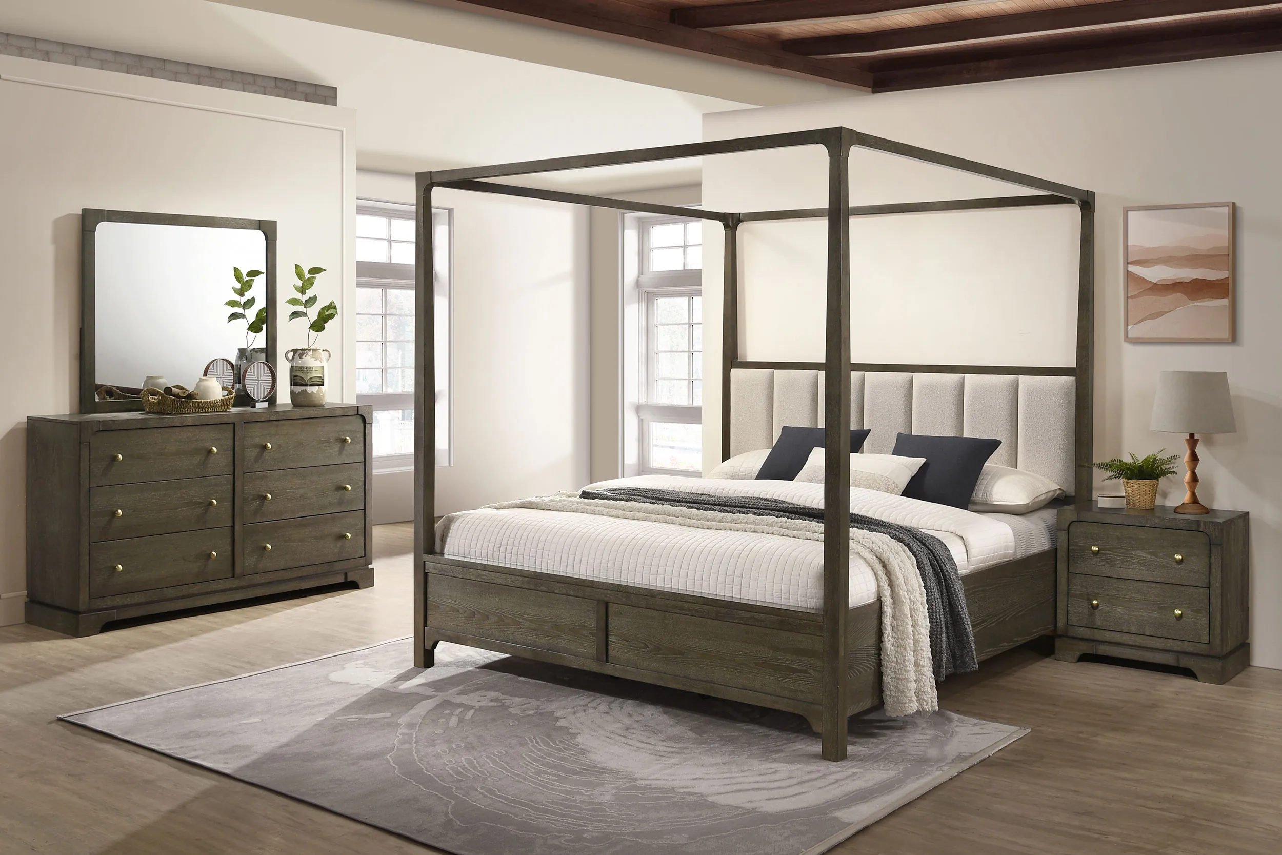 Canopy bed bedroom display