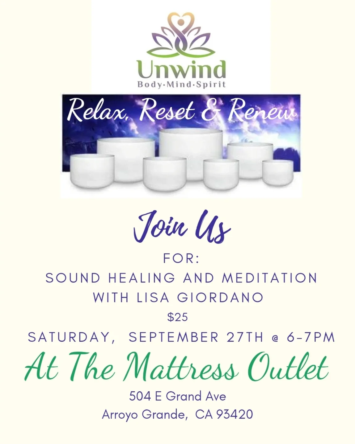 Sound Healing and Meditation - September 2025