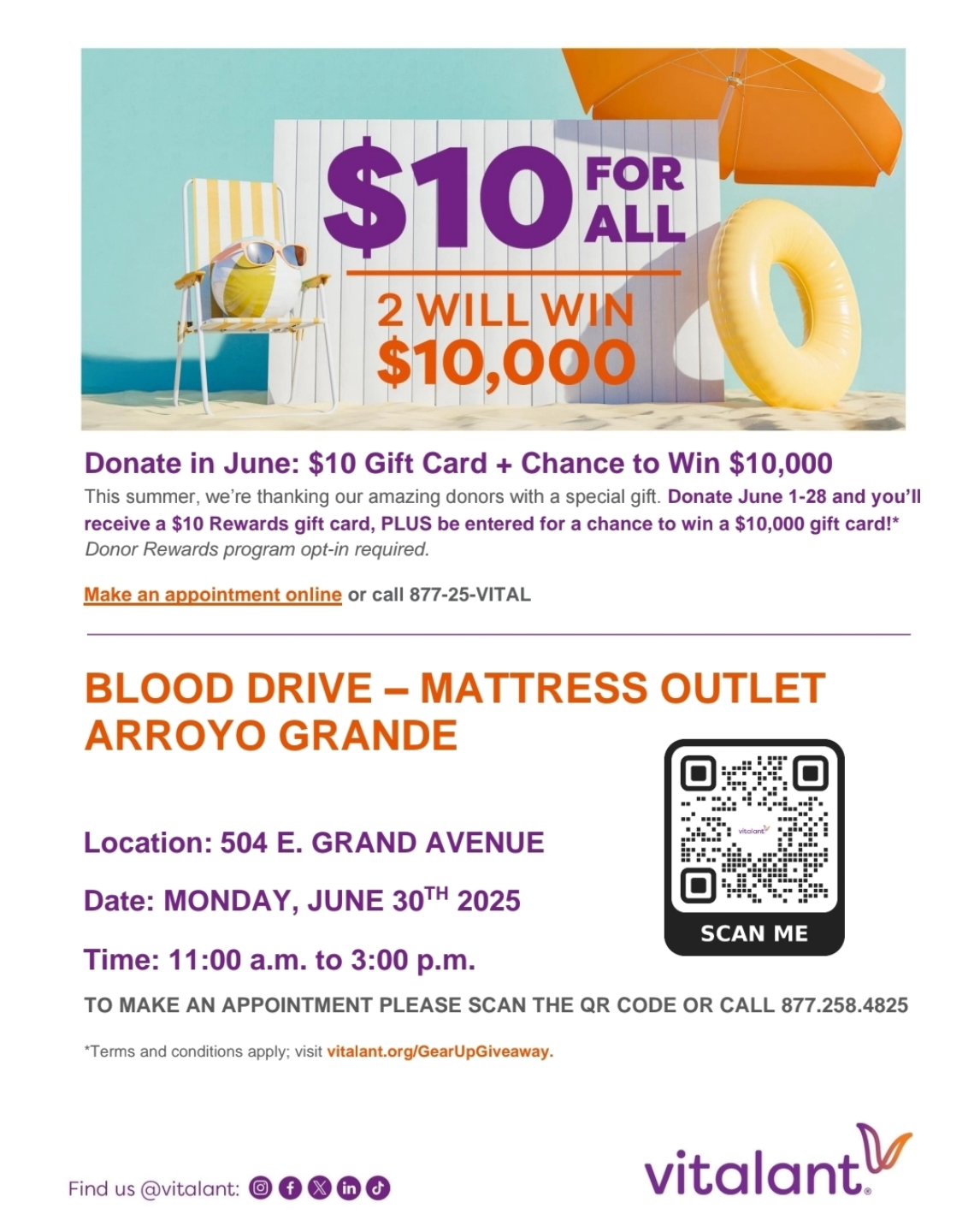 Blood Drive at The Mattress Outlet - June 2025