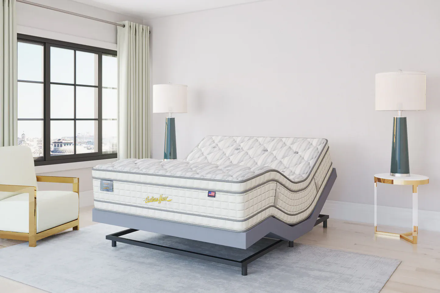 Premium adjustable base with mattress